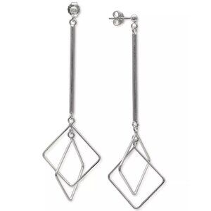 GIANI BERNINI Square Wire Linear Drop Earrings in Sterling Silver